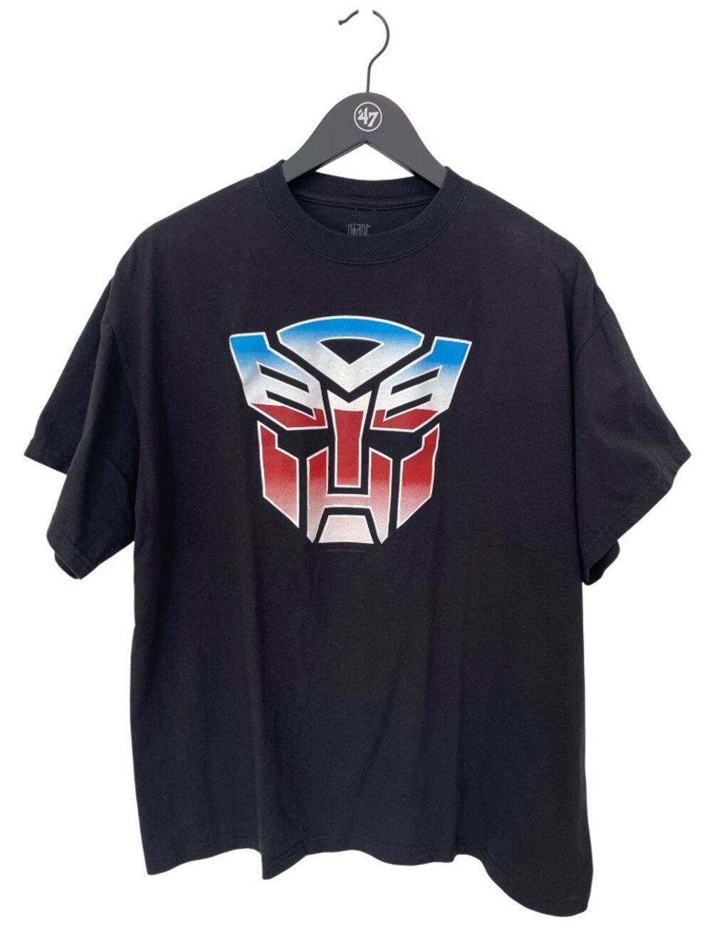 Giant Graphic Tee Large Transformers Autobot Crewneck Short Sleeve Black Retro
